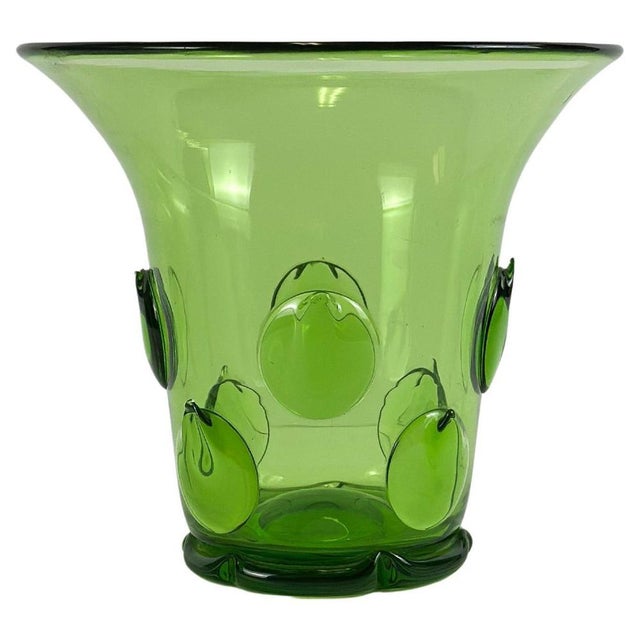 Art Deco Green Glass Vase by Wolfgang von Wersin, 1920s For Sale - Image 10 of 10