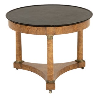 Antique French Burr Elm Guéridon, 1800s For Sale