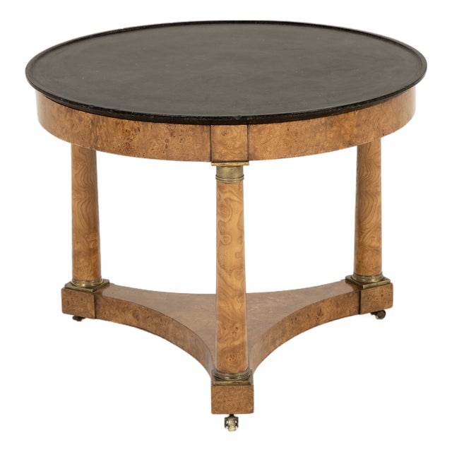 Antique French Burr Elm Guéridon, 1800s For Sale