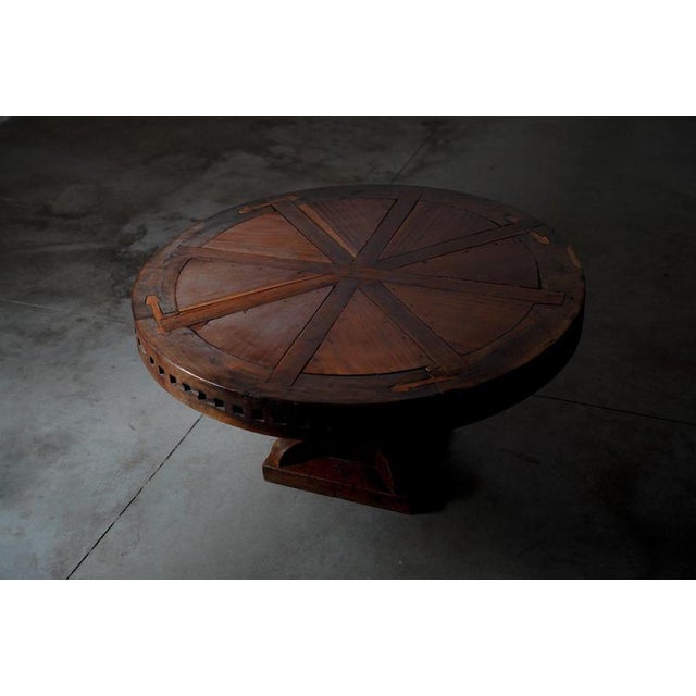 Rustic Brazilian Round Dining Table, Brazil, 1970s For Sale - Image 10 of 12