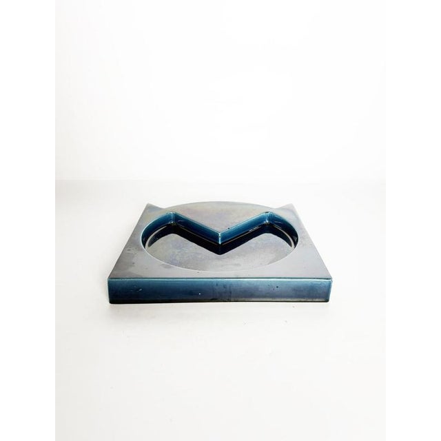 1970s Blue Ceramic Ashtray, France, 1970s For Sale - Image 5 of 15