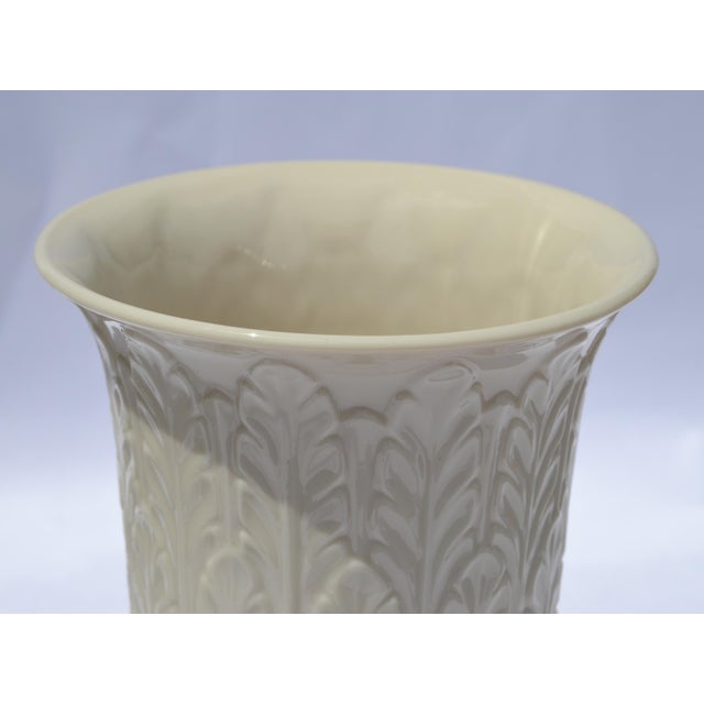 Lenox Vintage Tall Autumn Leaf Collection Flower Vase by Lenox Fine Bone Ceramic For Sale - Image 4 of 12