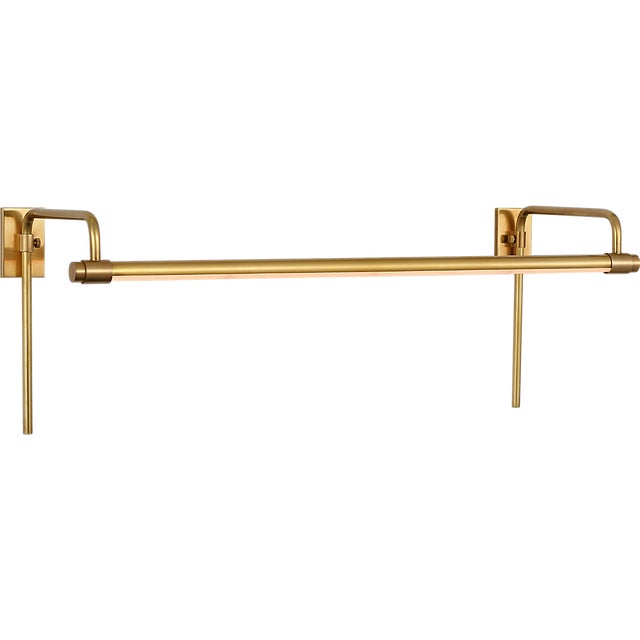 Thomas O'Brien for Visual Comfort Signature Kidd 24" Frame Mount Picture Light in Hand-Rubbed Antique Brass For Sale