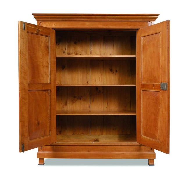 Biedermeier hall cabinet, Southern Germany, circa 1830, cherry wood, disassemblable, with three adjustable shelves,...