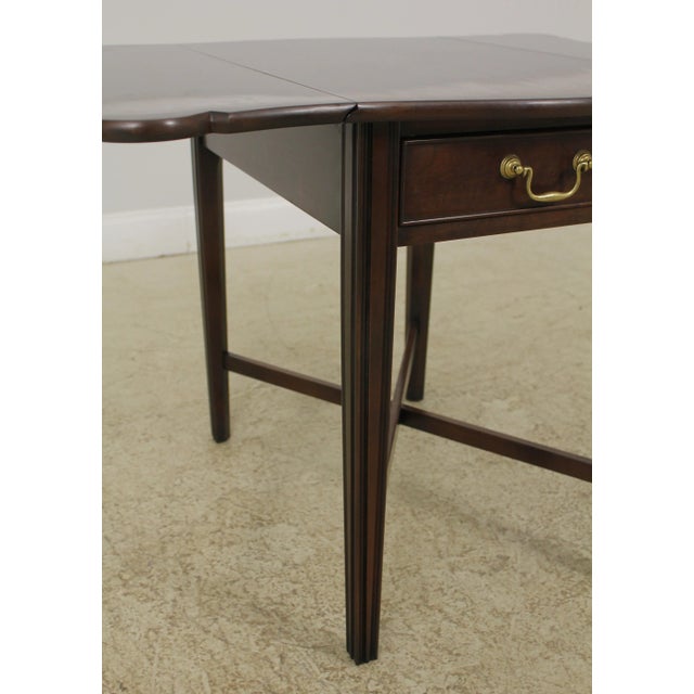 Wood Statton Old Towne Cherry Pembroke Drop Leaf Table For Sale - Image 7 of 13