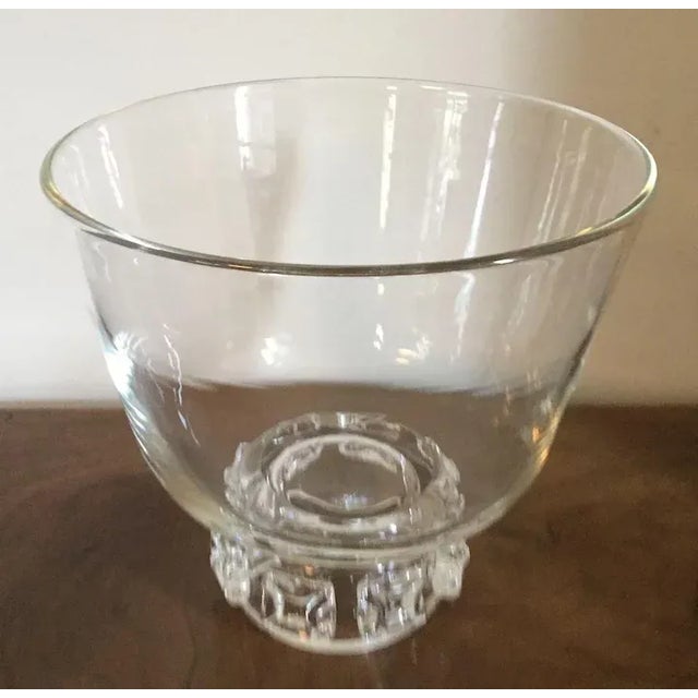 Mid 20th Century Vintage Crystal Centerpiece Vase For Sale - Image 5 of 7