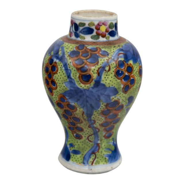 Miniature Chinese Qianlong Period Clobbered Vase, Circa 1770 For Sale