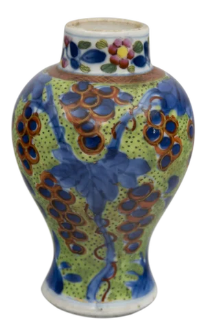 Miniature Chinese Qianlong Period Clobbered Vase, Circa 1770