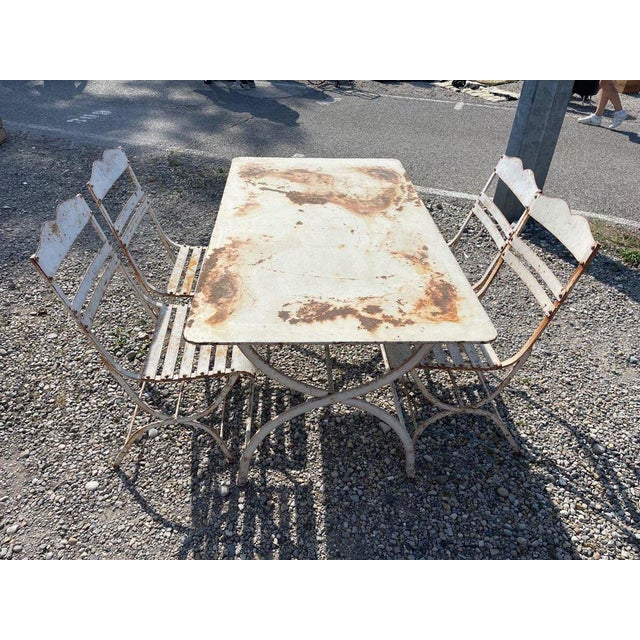 Metal Wrought Iron Garden Furniture, 1900 For Sale - Image 7 of 10