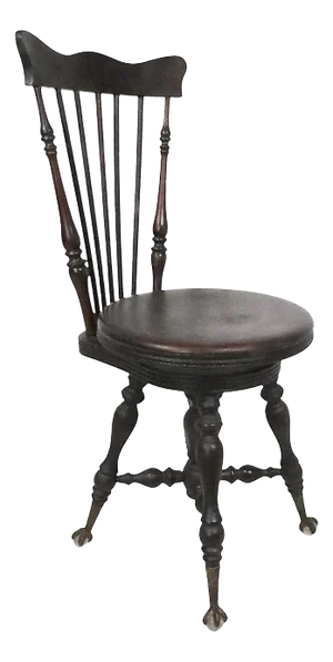 Victorian Highback Piano Organ Stool