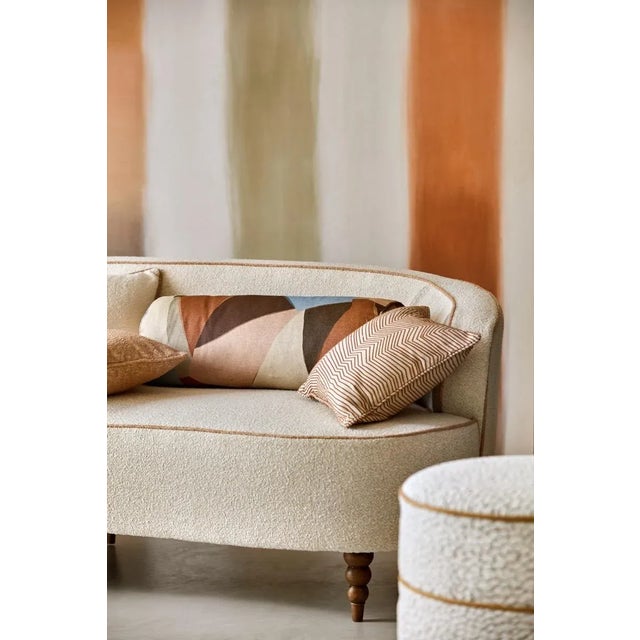 Contemporary Harlequin Juto Fabric in Rosewood - a Sample For Sale - Image 3 of 3