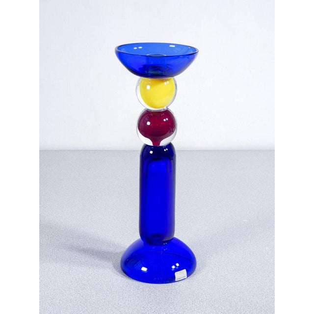 Blown Glass Candlesticks by A. Barbini, Set of 2 For Sale - Image 3 of 16