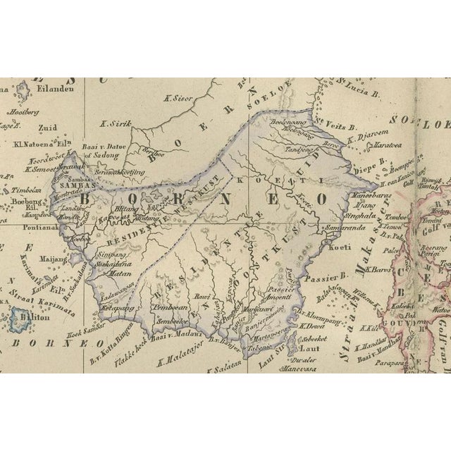 Netherlands East Indies Map with Java Inset from Nieuwe Hand-Atlas, 1876 For Sale - Image 4 of 10