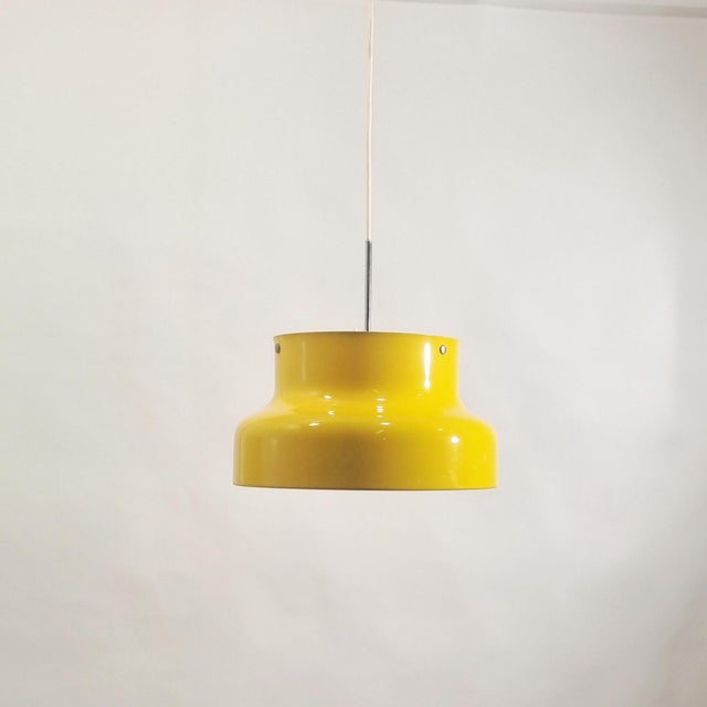 1970s Yellow Bumling Pendant Lamp by Anders Pehrson for Ateljé Lyktan, 1970s For Sale - Image 5 of 13