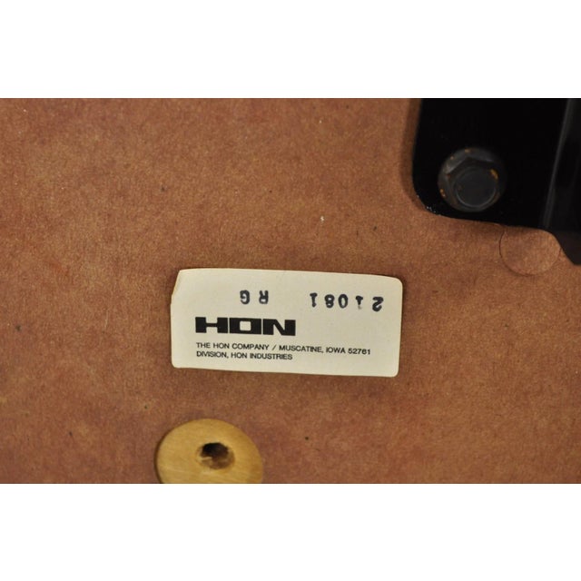 Vintage Mid Century Modern Red Adjustable Chrome Office Desk Chair by Hon For Sale - Image 12 of 14