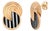 14k Yellow Gold Mother-of-Pearl, Black Onyx and Sodalite Vintage Stud Earrings, Pair For Sale