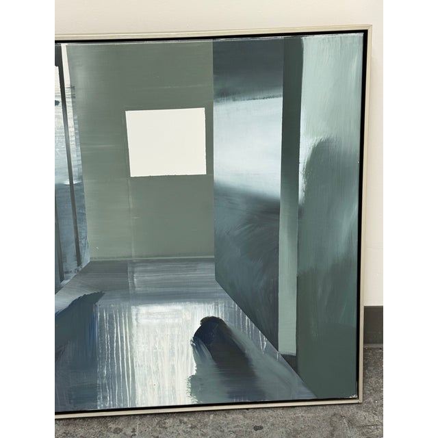 Modern Emanuel Bernstone's Radiation Oil on Canvas, Framed For Sale - Image 3 of 12