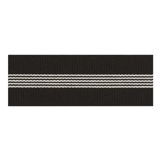 Sample - Schumacher Nilsson Tape Indoor & Outdoor in Black For Sale