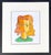 Juan Navarette "Girl Face" Abstract Acrylic Painting on Paper, Framed For Sale