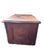 Solid wood Victorian-era storage chest. Rustic in appearance. Smaller sized to sit on a table top. Carved side columns and...
