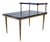 Italian Portoro Marble Brass Two Step Side Table For Sale