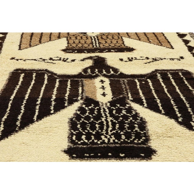 Late 20th Century Vintage Kurdish Eagle Pictorial Rug Runner - 03'04 X 11'01 For Sale - Image 5 of 9