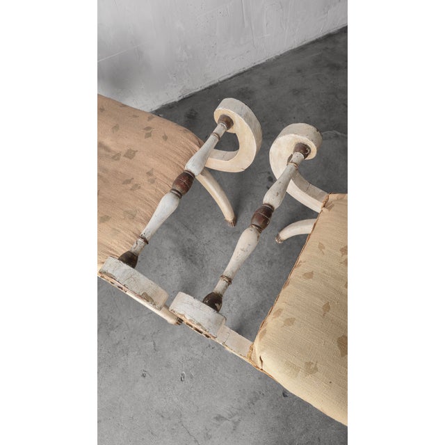 Wood Pair of Antique Italian Neoclassical Style Curule Stools For Sale - Image 7 of 8