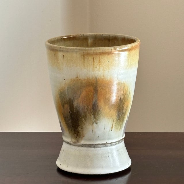 Vintage Stoneware Studio Pottery Vase For Sale - Image 11 of 13