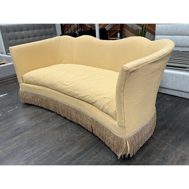 Design Plus Gallery presents a Custom Curved Serpentine Sofa from Highland House. This distinctive sofa showcases a...