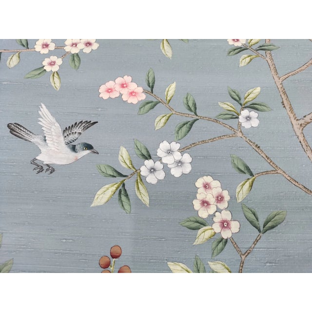 Not Yet Made - Made To Order Hand-Painted Chinoiserie Peacock Wallpaper Panels – Luxury Floral Bird Mural, Elegant Botanical Wall Art, 2 Panels 34x44 For Sale - Image 5 of 6