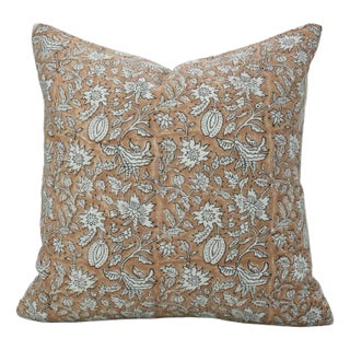 Fabdivine Artistic Block Print Pillow Cover 14x20 Inch Off-White Linen-Manikarnika For Sale