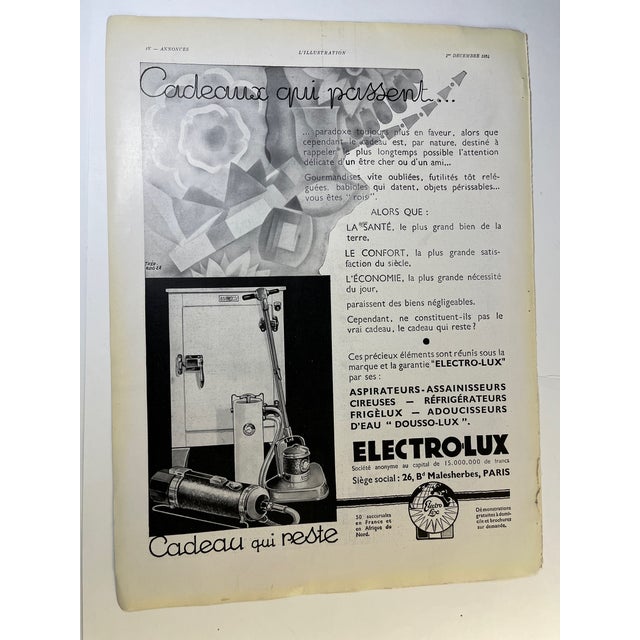 Illustration 1934 French Cigarette Ad Print For Sale - Image 3 of 3