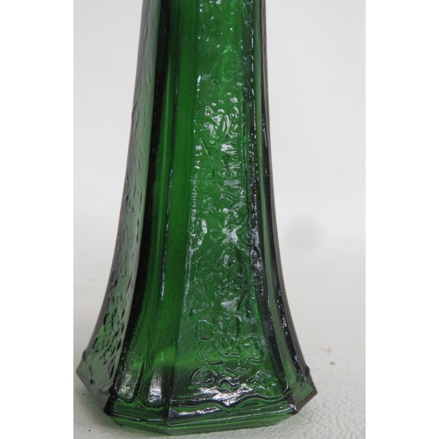 Green Emerald Green Salt and Pepper Shakers Embossed Depression Glass 2pc Pair 4510b For Sale - Image 8 of 12