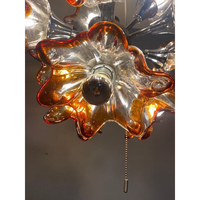 Glass Murano Sputnik Chandelier, Italy, 1960s For Sale - Image 7 of 16