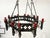 Black Renaissance Style Hammered Wrought Iron Chandelier, 20th Century For Sale - Image 8 of 14