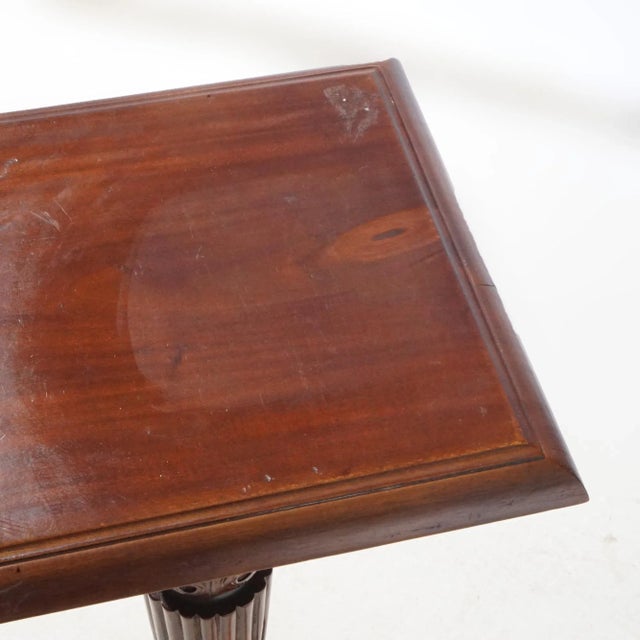 Antique Neoclassical Carved Mahogany Sculpture Display Pedestal, circa 1900 For Sale - Image 10 of 11