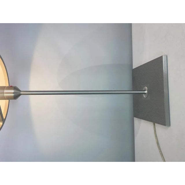 Silver Italian Table Lamp with Metal Frame For Sale - Image 8 of 9