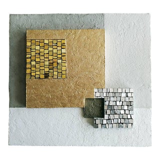 "Podium" Contemporary Abstract Mixed-Media Wall Sculpture For Sale