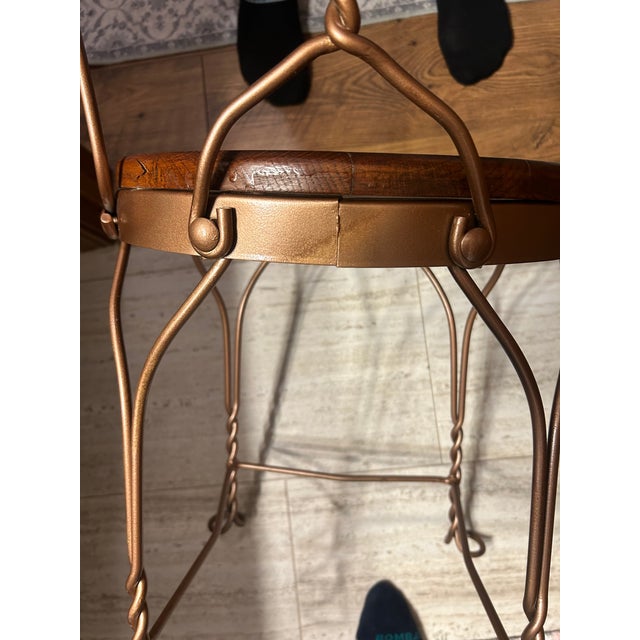 Extremely Rare and Collectable With- Original Stamped Lag Bolts -19th-Century A. H. Andrew’s & Co. Ice Cream Parlor Set With Japanned Copper Finish For Sale - Image 4 of 13