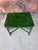 Chinoiserie Vintage Mid Century Rattan Side Table With Deep Verdant Lacquer Finish - Newly Painted For Sale - Image 3 of 12