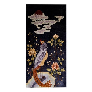 Art Deco Chinese Handmade Silk Bautou Tapestry Rug For Sale