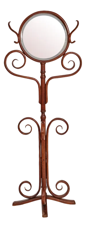 Stand Mirror in Bentwood from Thonet, 1890s