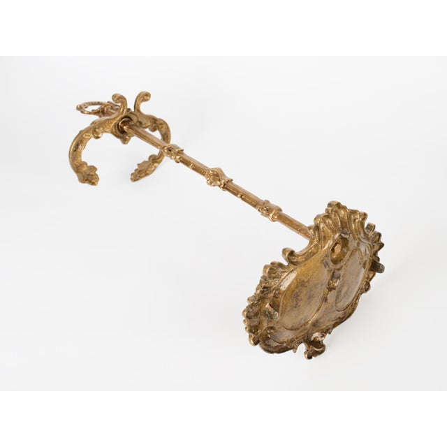1960s Spanish Baroque Curated Brass Fireplace Tools Set With Stand - 3 Pieces For Sale - Image 10 of 10