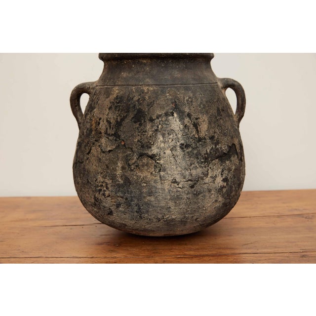 Vintage Small Black Olive Pot - 19th Century Discover the timeless charm of our Vintage Small Black Olive Pot, a testament...