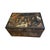 Chinoiserie Vintage Black Chinese Lacquered Wood Blanket Chest With Hand-Painted Figural Scenes. For Sale - Image 3 of 8