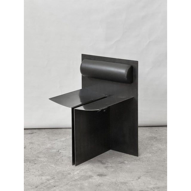 Axis Chair in Blended Iron & Italian Leather by D´ARK Atelier For Sale - Image 10 of 14