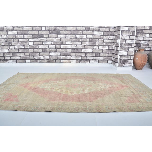 Vintage Handknotted Area Carpet For Sale - Image 4 of 10