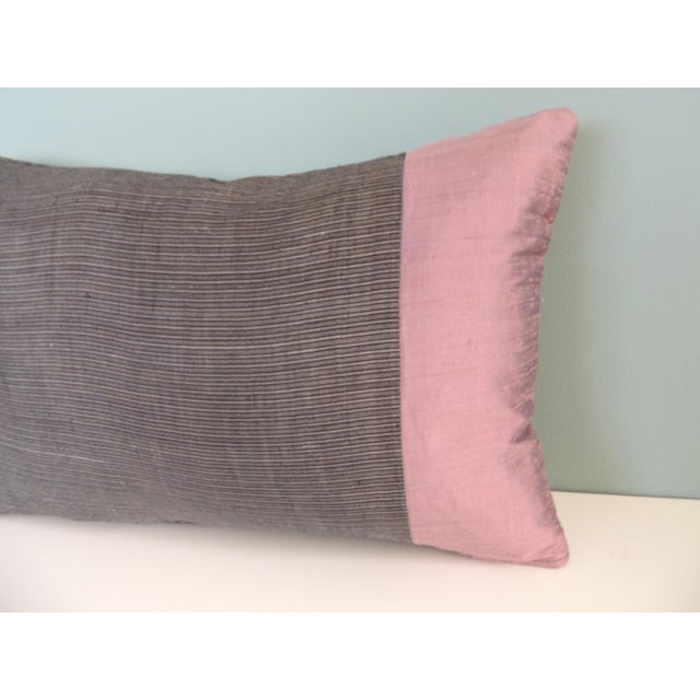 Art Deco Petite Woven Silk Boudoir Decorative Pillow For Sale - Image 3 of 4