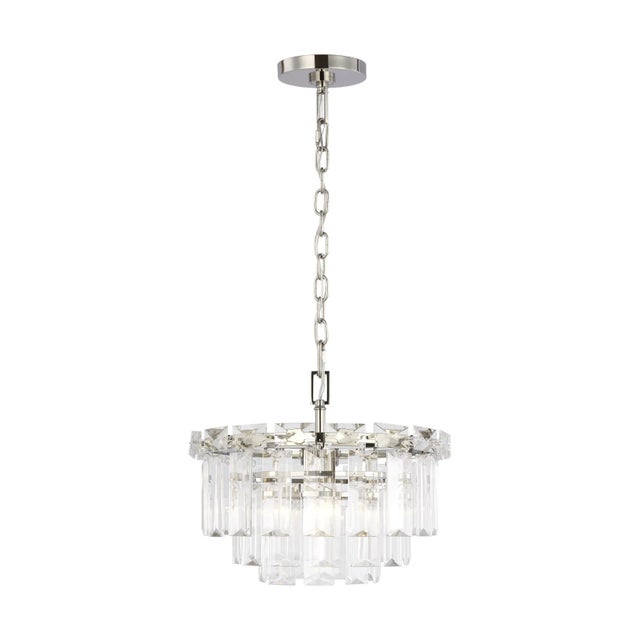 2020s Chapman & Myers by Visual Comfort Studio Arden Small Chandelier, Silver For Sale - Image 5 of 5