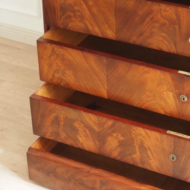 Louis-Philippe Secretaire in Mahogany with Marble Top For Sale - Image 17 of 18